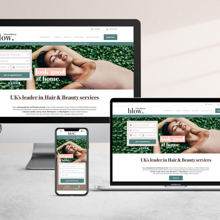 blowLTD Holland&Barrett UX-UI of E-Commerce based on User centric experience and mobile first